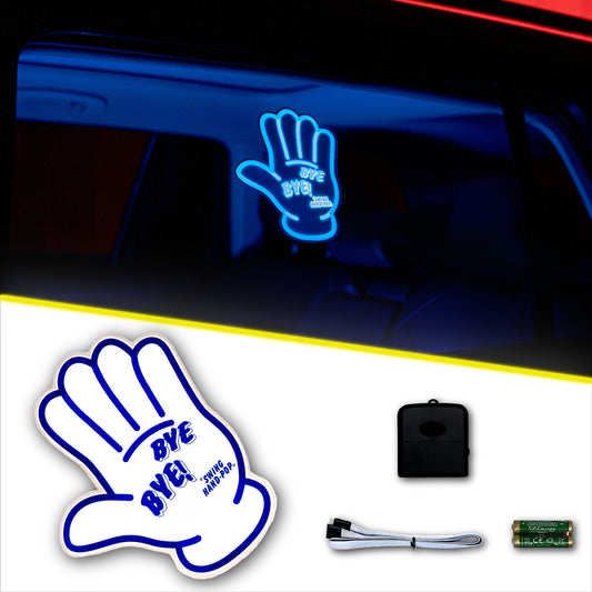 Bye Bye Car Battery Sign Sticker (12.5x16cm) / 4.92in x 6.29