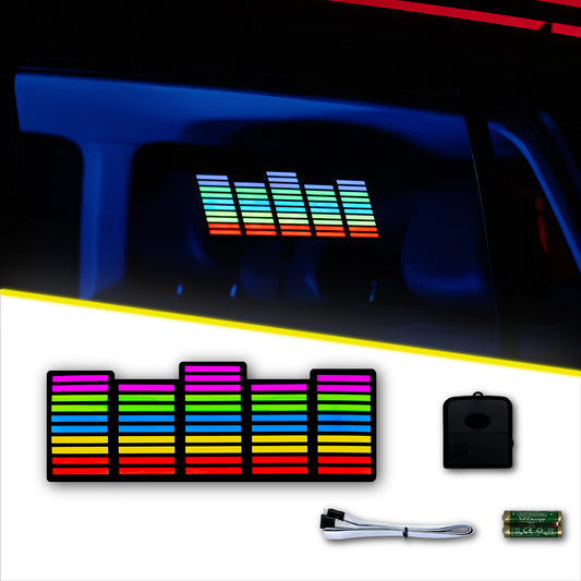 Colorful Equalizer Car Battery Sign Sticker (23x8cm) / 9in x 3.14in