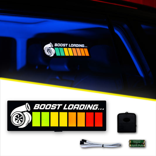 Boost Loading Car Battery Sign Sticker (23x7cm) / 9in x 2.75in