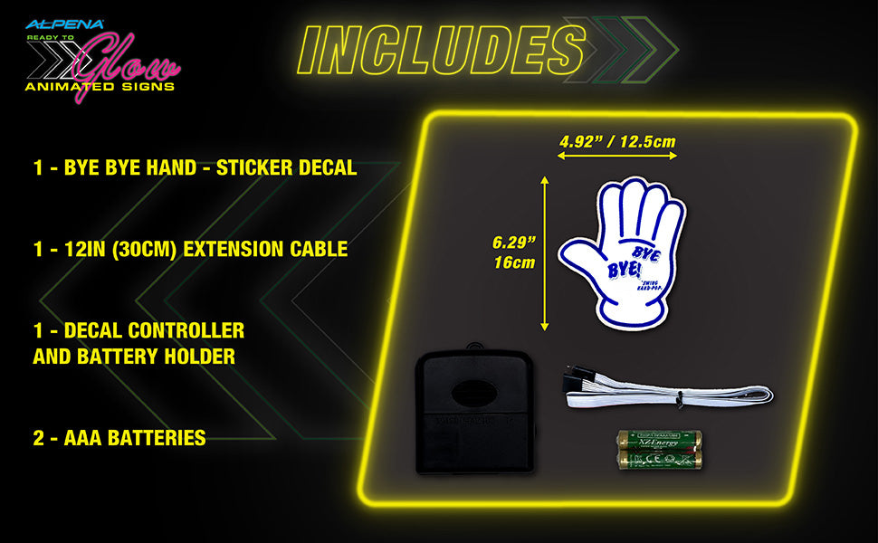 Bye Bye Car Battery Sign Sticker (12.5x16cm) / 4.92in x 6.29