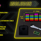 Colorful Equalizer Car Battery Sign Sticker (23x8cm) / 9in x 3.14in
