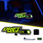Drift Mode Car Battery Sign Sticker (23x7cm) / 9in x 2.75in