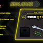 Wanted ***** Car Battery Sign Sticker (27x4cm) / 10.62in x 1.57in