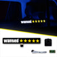 Wanted ***** Car Battery Sign Sticker (27x4cm) / 10.62in x 1.57in