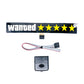 Wanted ***** Car Battery Sign Sticker (27x4cm) / 10.62in x 1.57in